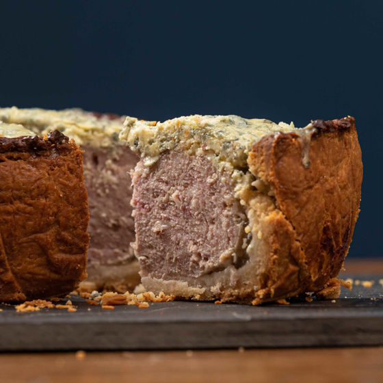 Pork Pie with Stilton Blue Cheese